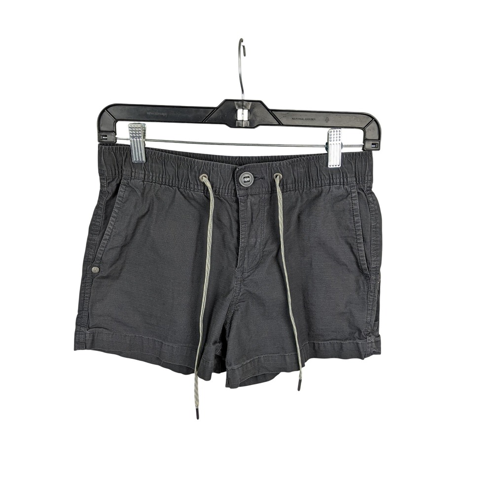 Vuori Ripstop Shorts Womens XS Charcoal Grey Organic Cotton VW364 Hiking Utility